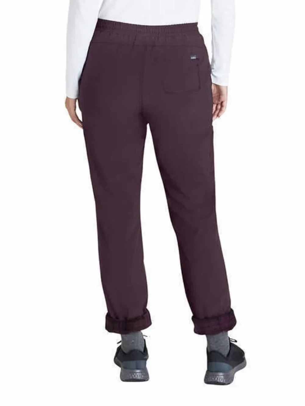 Eddie Bauer Fleece Lined Pants Women's Size 16 Purple Drawstring W Pockets